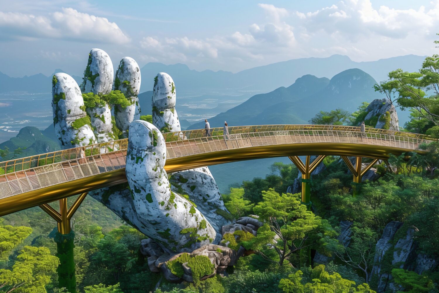 The Golden Bridge at Ba Na Hills near Da Nang
